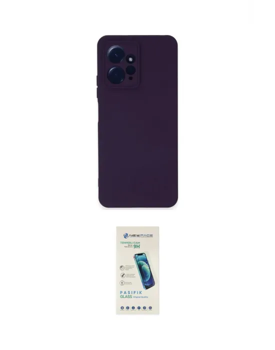 ieg™ Redmi Note 12 4G Kılıf Ahenk Serisi - Şeffaf Pasifik Cam Ekran Koruyucu