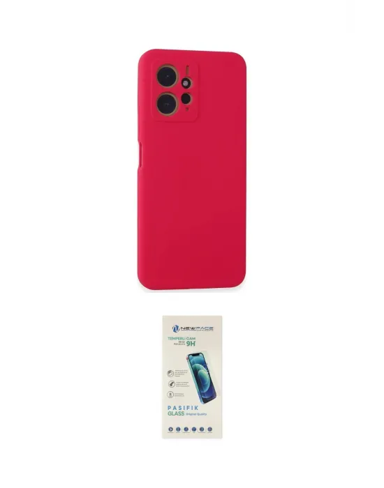 ieg™ Redmi Note 12 4G Kılıf Ahenk Serisi - Şeffaf Pasifik Cam Ekran Koruyucu