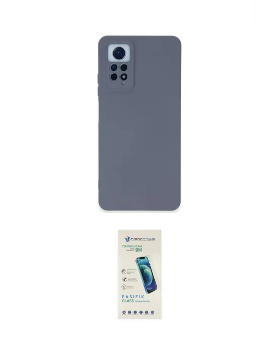 ieg™ Redmi Note 12 Pro 4G Kılıf Ahenk Serisi - Şeffaf Pasifik Cam Ekran Koruyucu