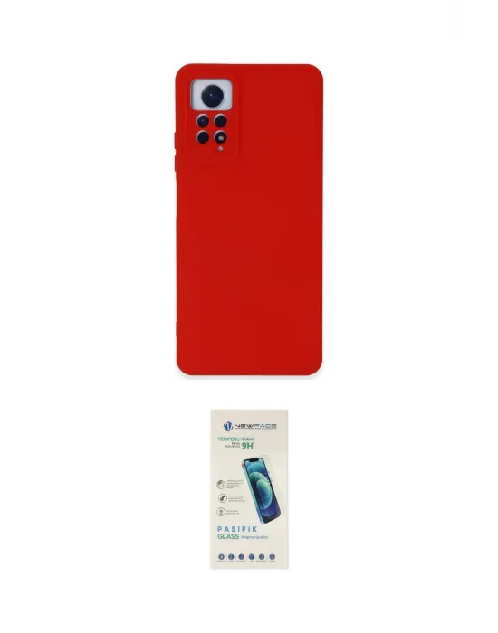 ieg™ Redmi Note 12 Pro 4G Kılıf Ahenk Serisi - Şeffaf Pasifik Cam Ekran Koruyucu