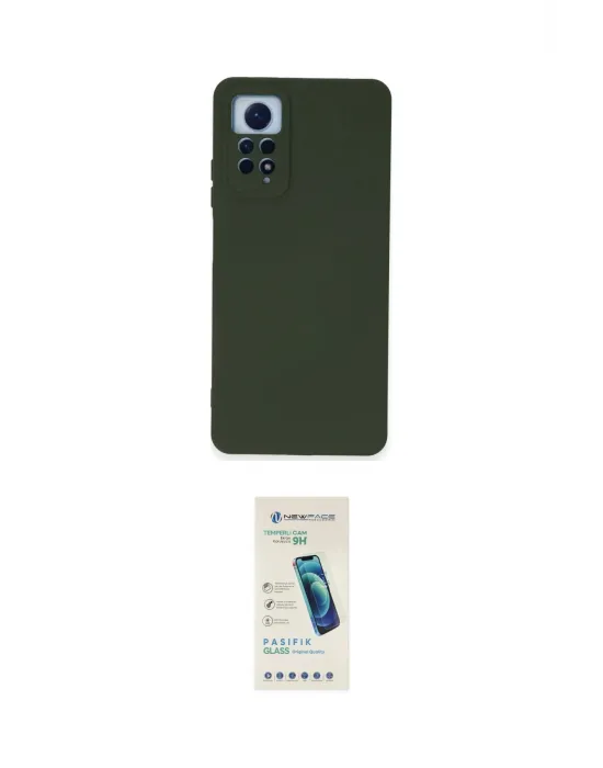 ieg™ Redmi Note 12 Pro 4G Kılıf Ahenk Serisi - Şeffaf Pasifik Cam Ekran Koruyucu