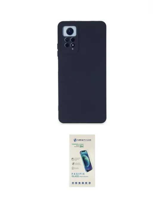 ieg™ Redmi Note 12 Pro 4G Kılıf Ahenk Serisi - Şeffaf Pasifik Cam Ekran Koruyucu