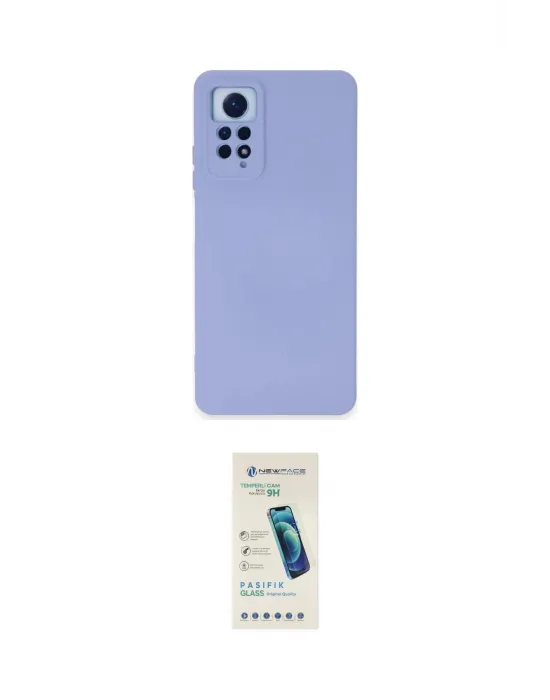 ieg™ Redmi Note 12 Pro 4G Kılıf Ahenk Serisi - Şeffaf Pasifik Cam Ekran Koruyucu