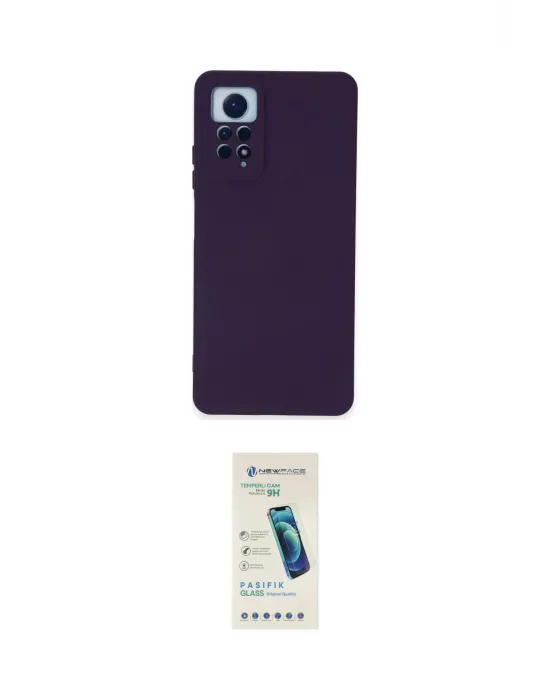 ieg™ Redmi Note 12 Pro 4G Kılıf Ahenk Serisi - Şeffaf Pasifik Cam Ekran Koruyucu