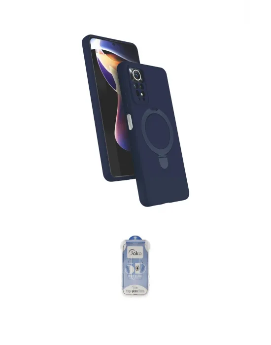 ieg™ Redmi Note 12 Pro 4G Kılıf İz Işık Koleksiyonu - Siyah Joko Magic 5D Cam