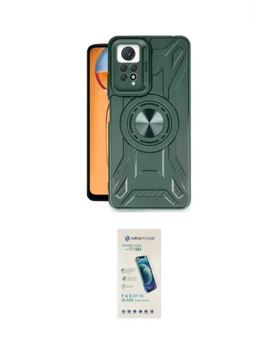 ieg™ Redmi Note 12 Pro 4G Kılıf Nova Yansıma Prime - Şeffaf Pasifik Cam Ekran Koruyucu