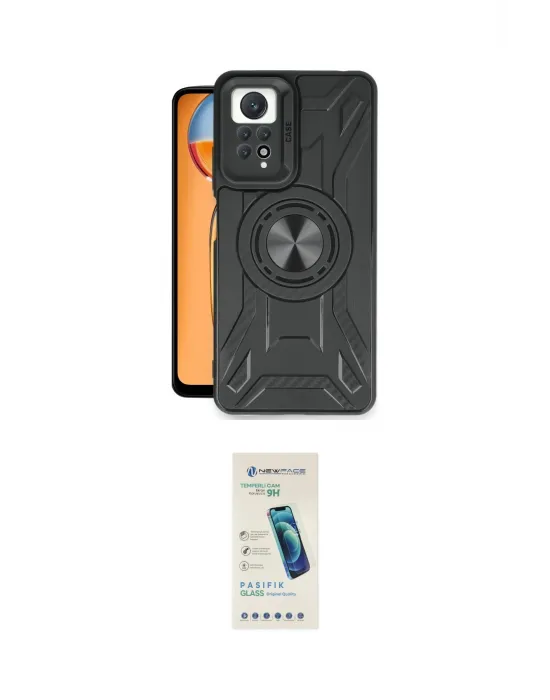 ieg™ Redmi Note 12 Pro 4G Kılıf Nova Yansıma Prime - Şeffaf Pasifik Cam Ekran Koruyucu