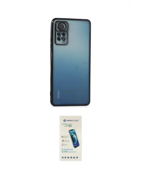 ieg™ Redmi Note 12 Pro 4G Kılıf Vadi Minimal - Şeffaf Pasifik Cam Ekran Koruyucu