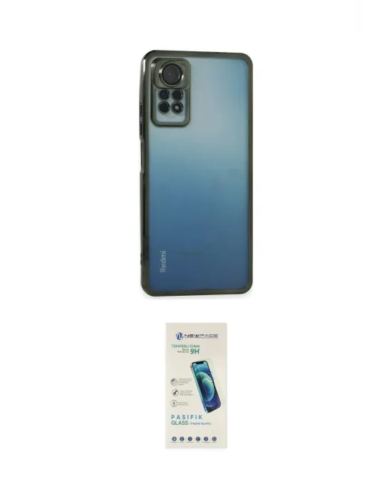 ieg™ Redmi Note 12 Pro 4G Kılıf Vadi Minimal - Şeffaf Pasifik Cam Ekran Koruyucu