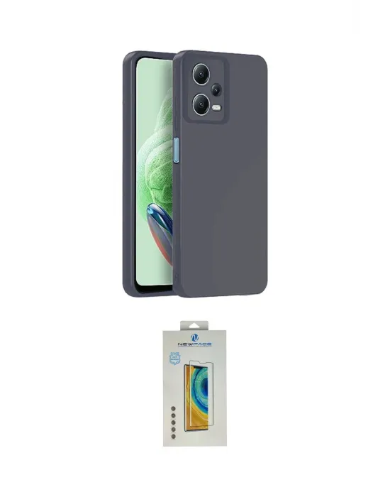 ieg™ Redmi Note 12 Pro 5G Kılıf Ahenk Serisi - Siyah Polymer Nano Ekran Koruyucu
