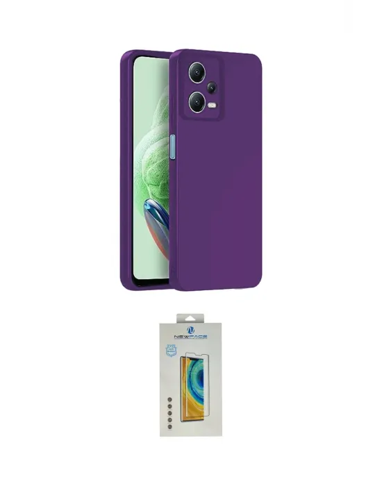 ieg™ Redmi Note 12 Pro 5G Kılıf Ahenk Serisi - Siyah Polymer Nano Ekran Koruyucu