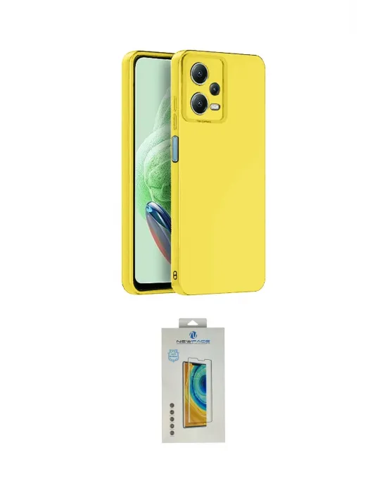 ieg™ Redmi Note 12 Pro 5G Kılıf Ahenk Serisi - Siyah Polymer Nano Ekran Koruyucu