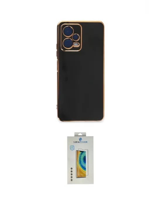 ieg™ Redmi Note 12 Pro 5G Kılıf Yankı Serisi - Siyah Polymer Nano Ekran Koruyucu
