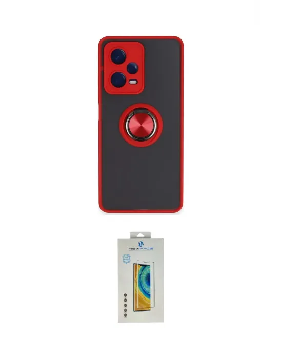 ieg™ Redmi Note 12 Pro 5G Kılıf Yörünge Çizgi - Siyah Polymer Nano Ekran Koruyucu