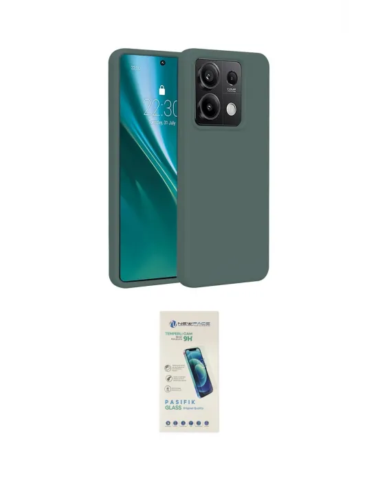 ieg™ Redmi Note 13 4G Kılıf Kozmos Yansıma Özel Seri - Şeffaf Pasifik Cam Ekran Koruyucu