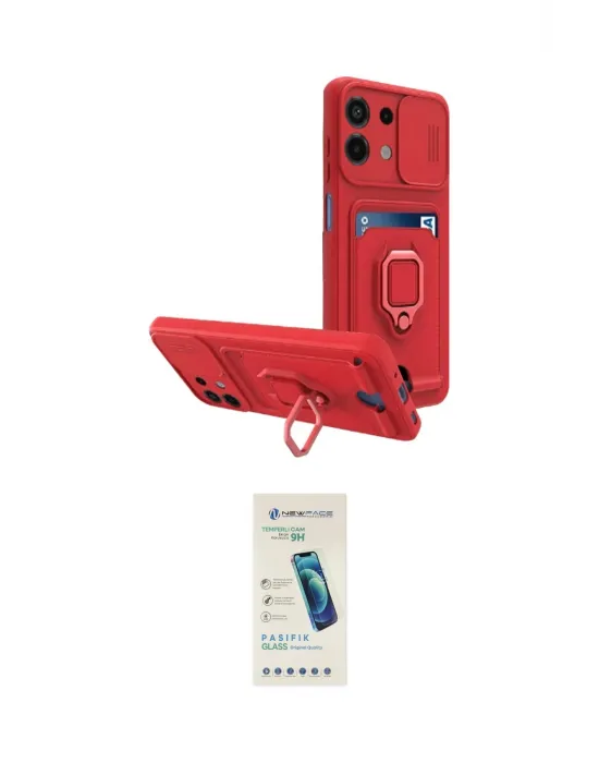 ieg™ Redmi Note 13 4G Kılıf Vadi Form Prime - Şeffaf Pasifik Cam Ekran Koruyucu