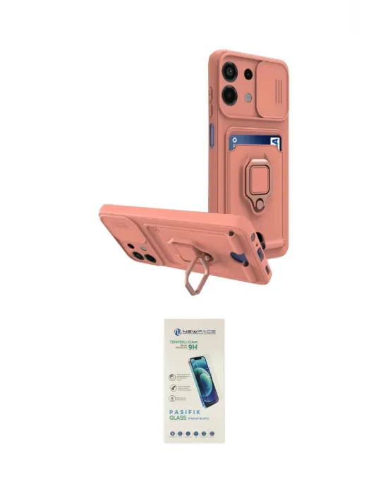 ieg™ Redmi Note 13 4G Kılıf Vadi Form Prime - Şeffaf Pasifik Cam Ekran Koruyucu
