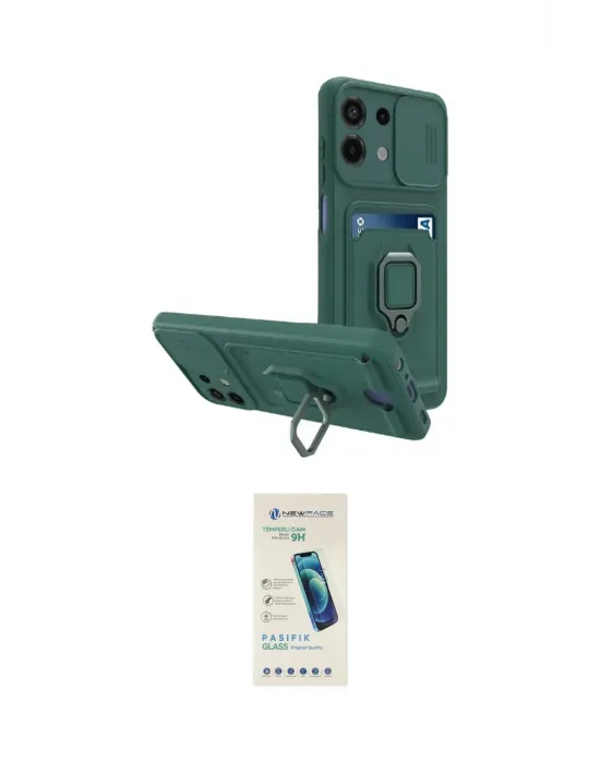 ieg™ Redmi Note 13 4G Kılıf Vadi Form Prime - Şeffaf Pasifik Cam Ekran Koruyucu