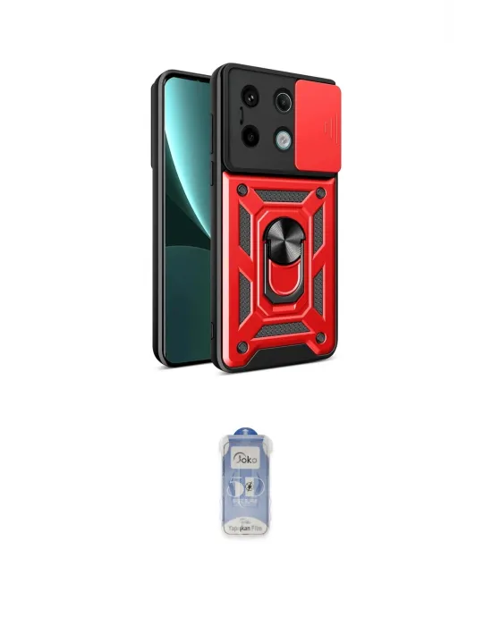ieg™ Redmi Note 13 Pro 4G Kılıf Ahenk Klasik - Siyah Joko Magic 5D Cam