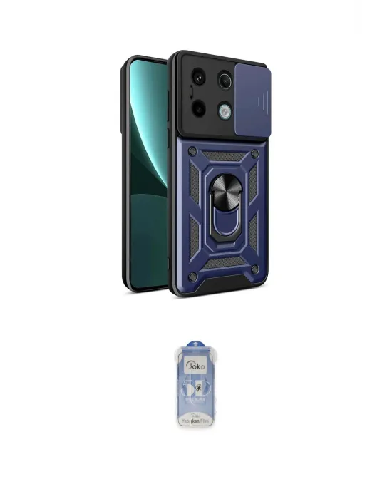 ieg™ Redmi Note 13 Pro 4G Kılıf Ahenk Klasik - Siyah Joko Magic 5D Cam