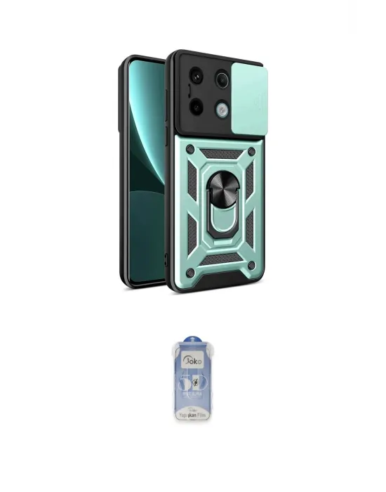 ieg™ Redmi Note 13 Pro 4G Kılıf Ahenk Klasik - Siyah Joko Magic 5D Cam