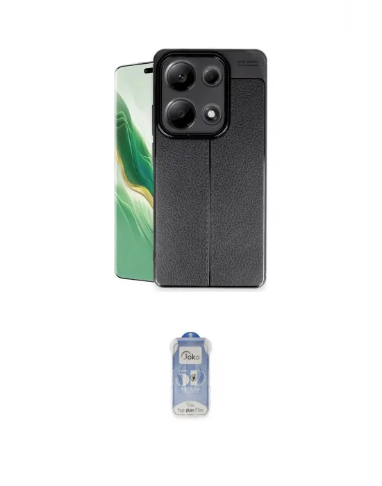 ieg™ Redmi Note 13 Pro 4G Kılıf Doruk Klasik Özel Seri - Siyah Joko Magic 5D Cam