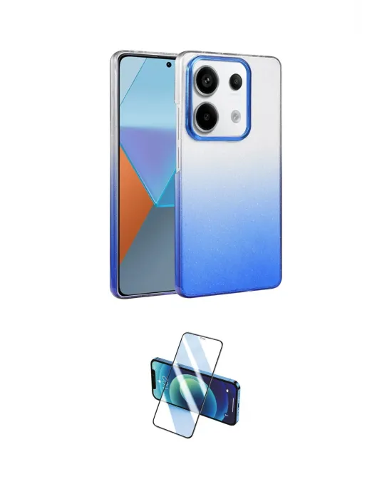 ieg™ Redmi Note 13 Pro 4G Kılıf Kıvılcım Minimal Özel Seri - Siyah 3D Antistatik Seramik Nano Ekran Koruyucu