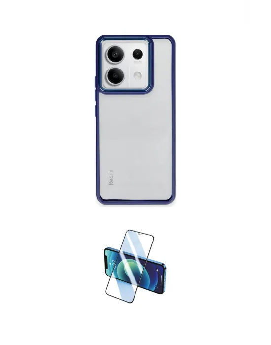 ieg™ Redmi Note 13 Pro 4G Kılıf Nova Işık Serisi - Siyah 3D Antistatik Cam Ekran Koruyucu