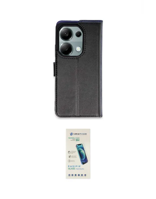 ieg™ Redmi Note 13 Pro 4G Kılıf Siluet Işık Serisi - Şeffaf Pasifik Cam Ekran Koruyucu