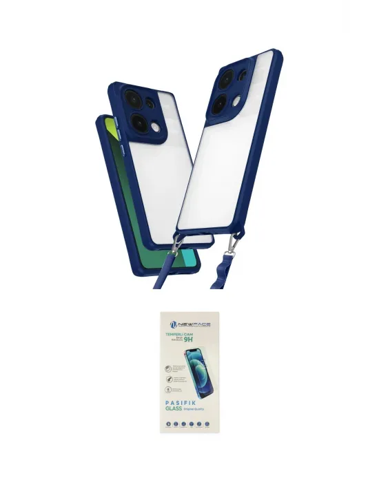 ieg™ Redmi Note 13 Pro 4G Kılıf Ufuk Klasik - Şeffaf Pasifik Cam Ekran Koruyucu