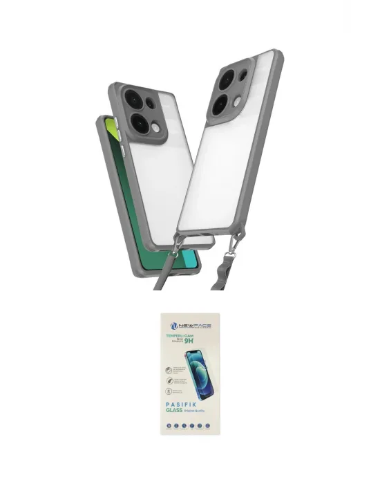 ieg™ Redmi Note 13 Pro 4G Kılıf Ufuk Klasik - Şeffaf Pasifik Cam Ekran Koruyucu