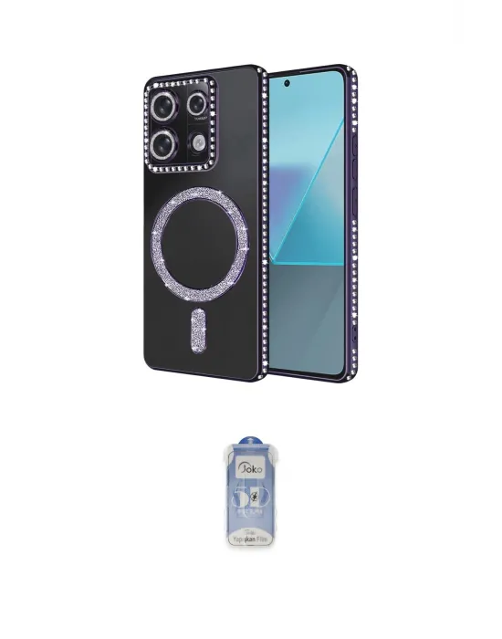 ieg™ Redmi Note 13 Pro 4G Kılıf Zirve Doku Prime - Siyah Joko Magic 5D Cam