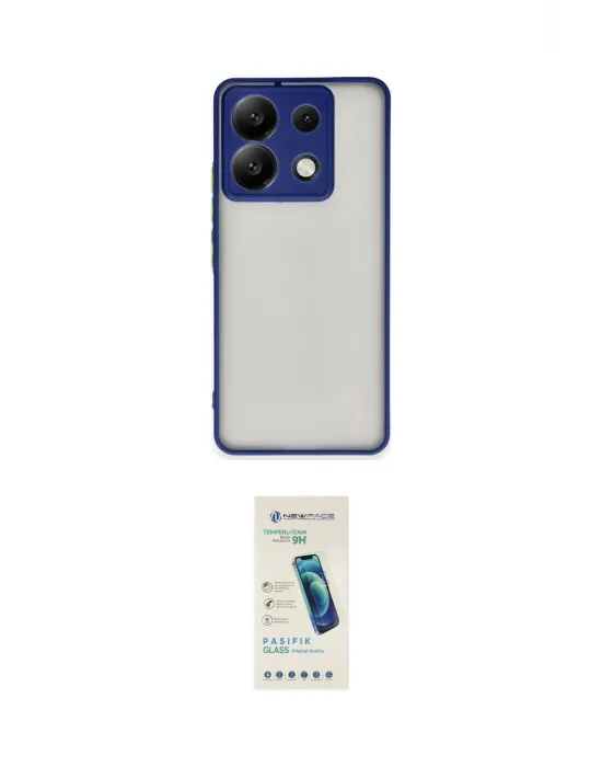 ieg™ Redmi Note 13 Pro 5G Kılıf Ahenk Çizgi Serisi - Şeffaf Pasifik Cam Ekran Koruyucu