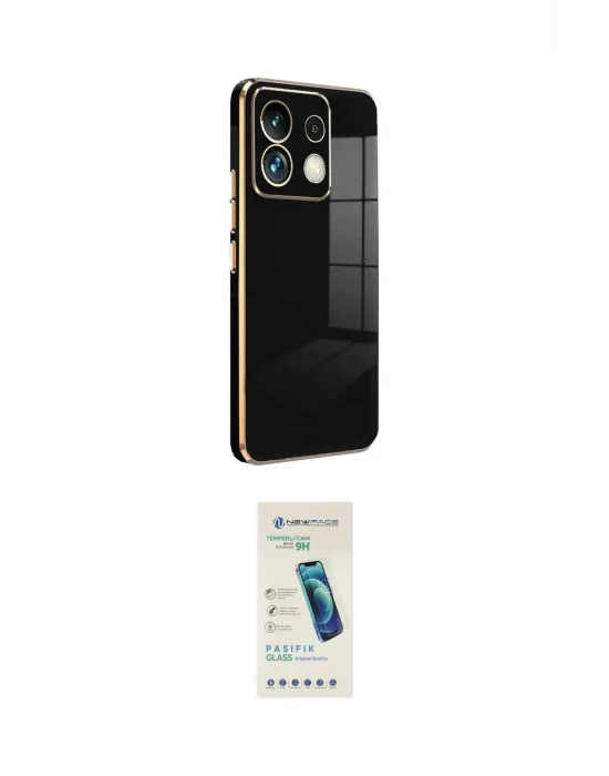 ieg™ Redmi Note 13 Pro 5G Kılıf Yankı Serisi - Şeffaf Pasifik Cam Ekran Koruyucu