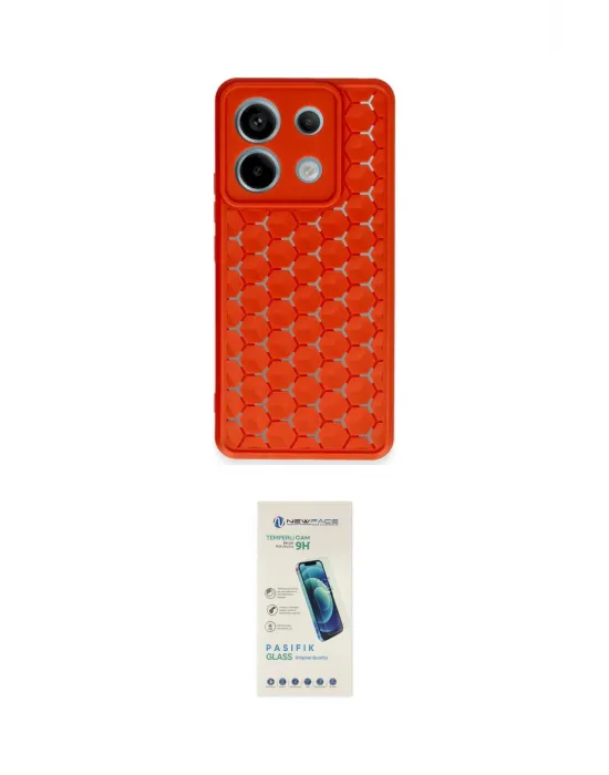 ieg™ Redmi Note 13 Pro 5G Kılıf Zirve Form - Şeffaf Pasifik Cam Ekran Koruyucu