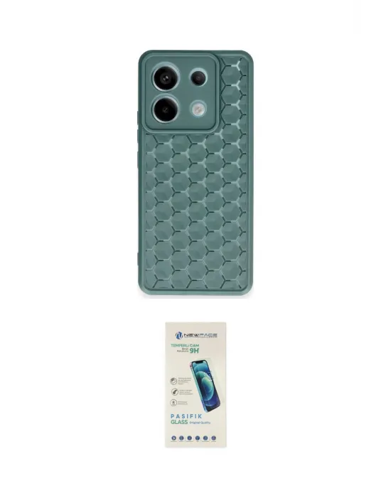 ieg™ Redmi Note 13 Pro 5G Kılıf Zirve Form - Şeffaf Pasifik Cam Ekran Koruyucu