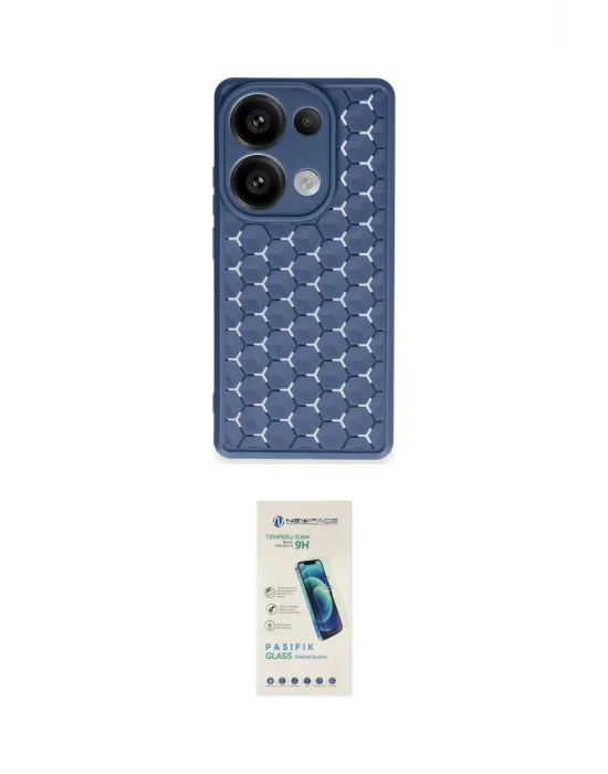 ieg™ Redmi Note 13 Pro 5G Kılıf Zirve Form - Şeffaf Pasifik Cam Ekran Koruyucu