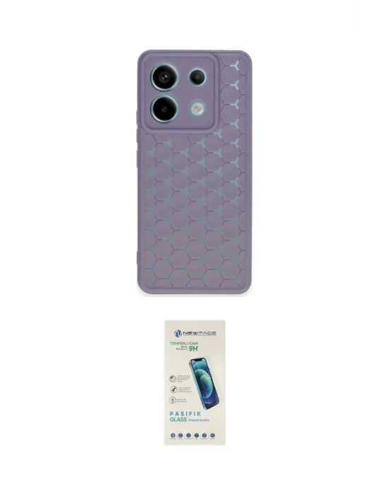 ieg™ Redmi Note 13 Pro 5G Kılıf Zirve Form - Şeffaf Pasifik Cam Ekran Koruyucu