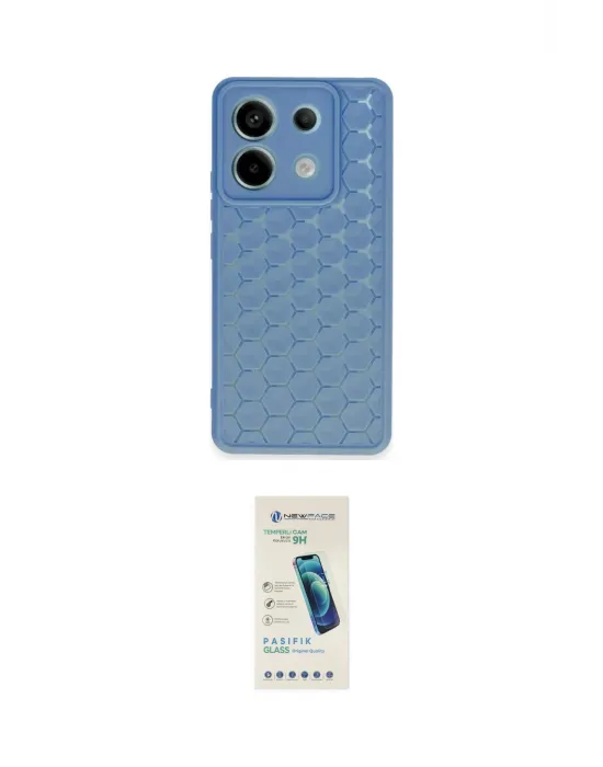 ieg™ Redmi Note 13 Pro 5G Kılıf Zirve Form - Şeffaf Pasifik Cam Ekran Koruyucu