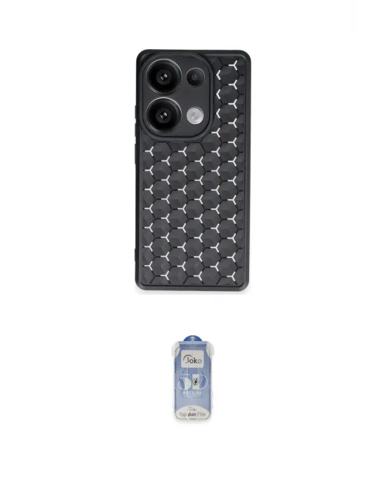 ieg™ Redmi Note 13 Pro 5G Kılıf Zirve Form - Siyah Joko Magic 5D Cam