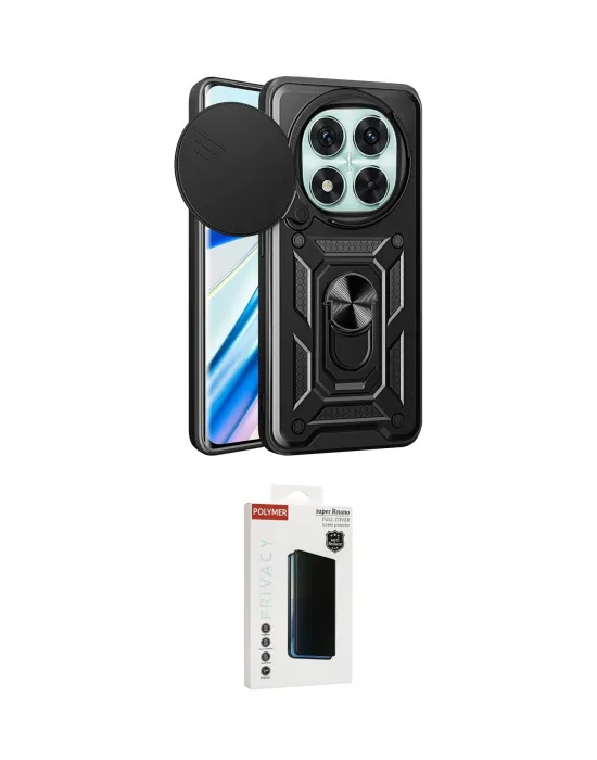 ieg™ Redmi Note 14 Pro 4G Kılıf Ahenk Klasik - Şeffaf Hayalet Polymer Nano Ekran Koruyucu