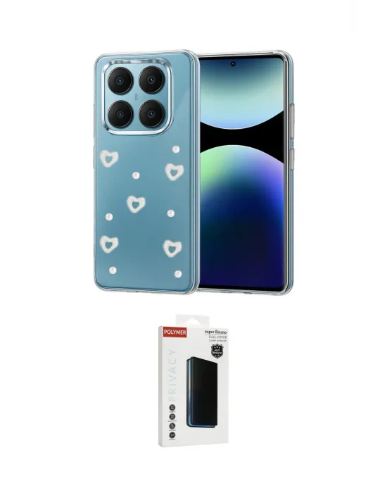 ieg™ Redmi Note 14 Pro 4G Kılıf Yörünge Form - Şeffaf Hayalet Polymer Nano Ekran Koruyucu
