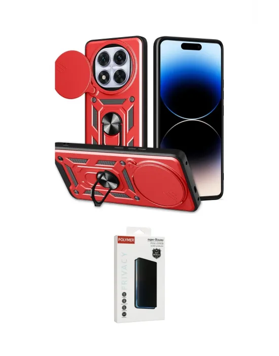 ieg™ Redmi Note 14 Pro Plus Kılıf Ahenk Klasik - Siyah Hayalet Polymer Nano Ekran Koruyucu