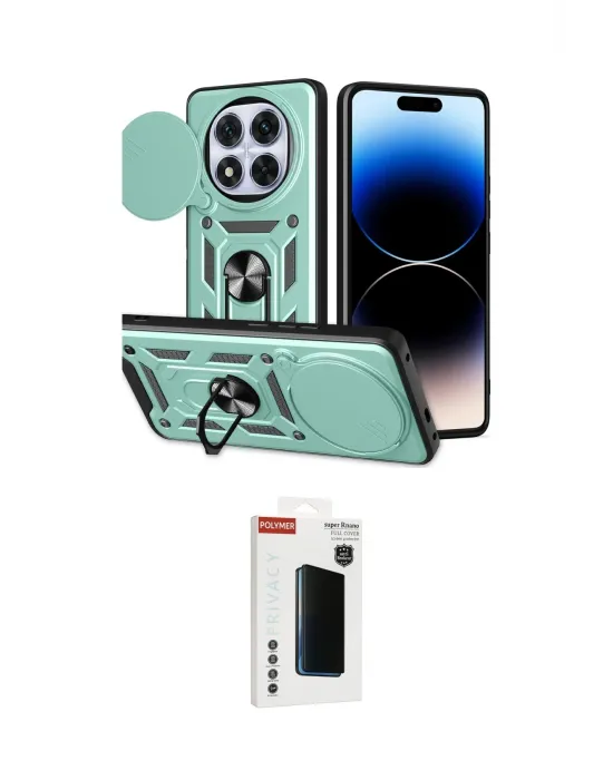 ieg™ Redmi Note 14 Pro Plus Kılıf Ahenk Klasik - Siyah Hayalet Polymer Nano Ekran Koruyucu