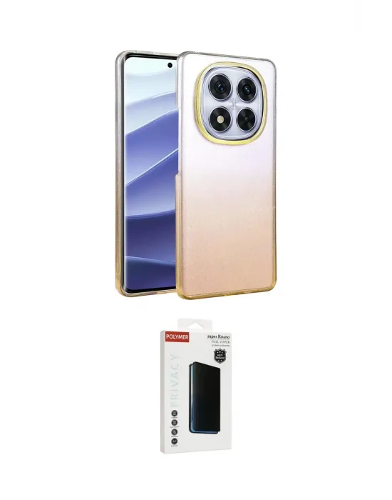 ieg™ Redmi Note 14 Pro Plus Kılıf Kıvılcım Minimal Özel Seri - Siyah Hayalet Polymer Nano Ekran Koruyucu