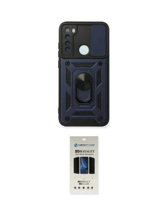 ieg™ Redmi Note 8 Kılıf Ahenk Klasik - Siyah 5D Hayalet Cam Ekran Koruyucu