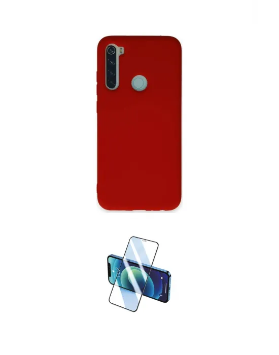 ieg™ Redmi Note 8 Kılıf Ahenk Serisi - Siyah 3D Antistatik Cam Ekran Koruyucu