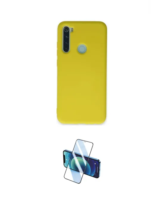 ieg™ Redmi Note 8 Kılıf Ahenk Serisi - Siyah 3D Antistatik Cam Ekran Koruyucu