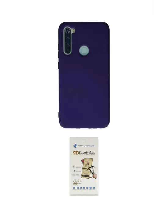 ieg™ Redmi Note 8 Kılıf Ahenk Serisi - Siyah Mat Seramik Nano Ekran Koruyucu