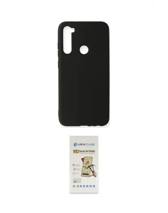 ieg™ Redmi Note 8 Kılıf Ahenk Serisi - Siyah Mat Seramik Nano Ekran Koruyucu
